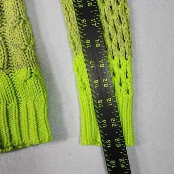 American Eagle AEO Women's Sweater XS Open Weave Ombre Beige Green Soft Pullover - Picture 13 of 16